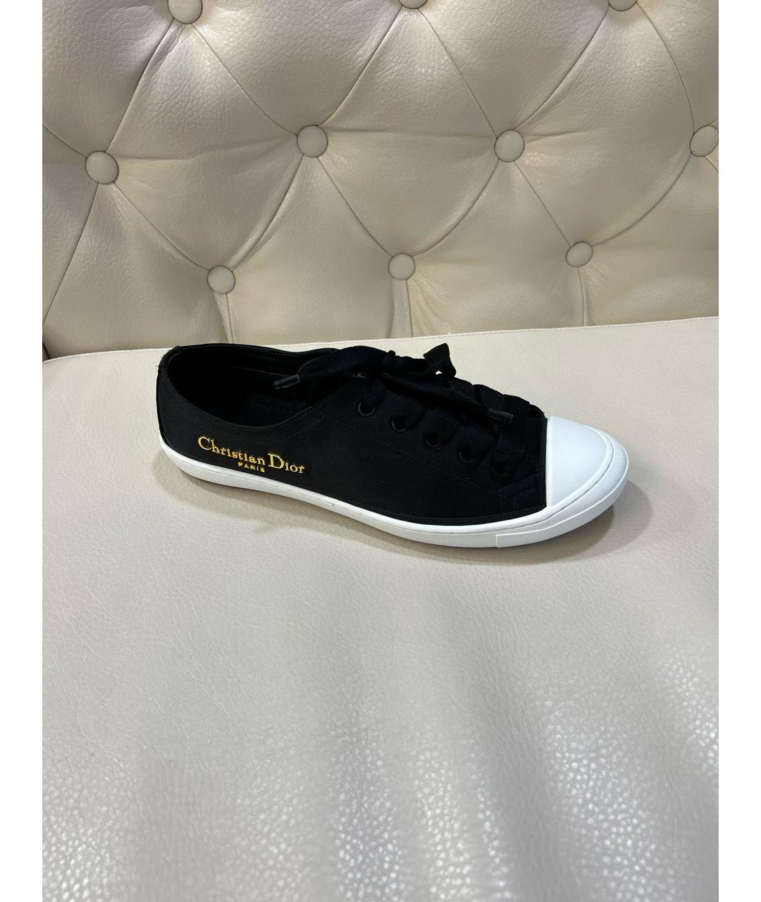 CHRISTIAN DIOR Черные текстильные кеды, фото 9