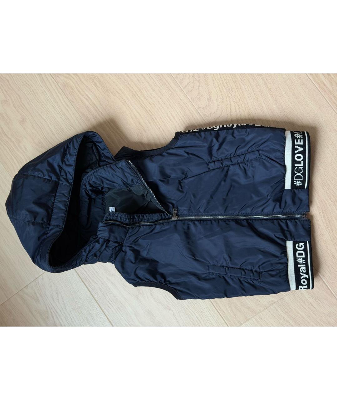 DOLCE & GABBANA KIDS Темно-синий полиэстеровый жакет / жилет, фото 7