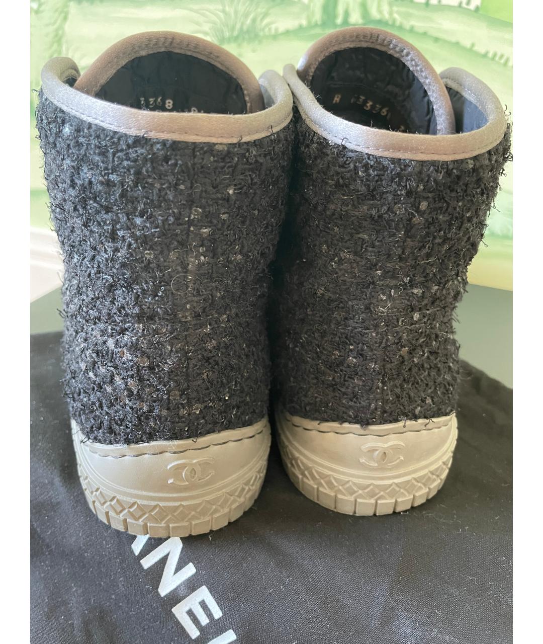 CHANEL Серые текстильные кеды, фото 4