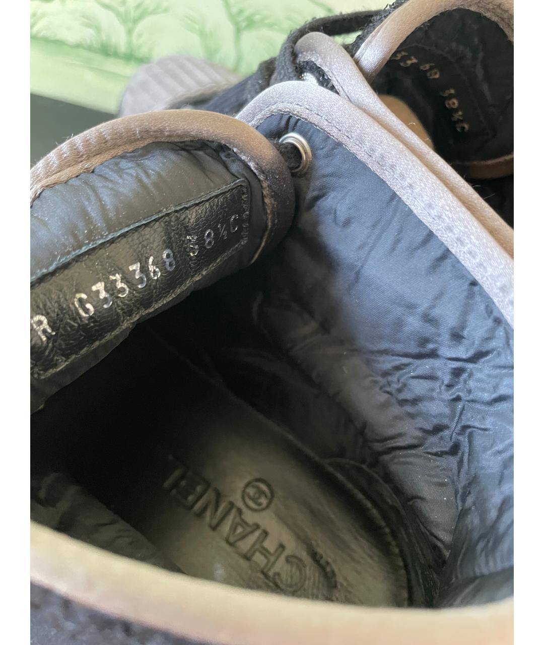 CHANEL Серые текстильные кеды, фото 8