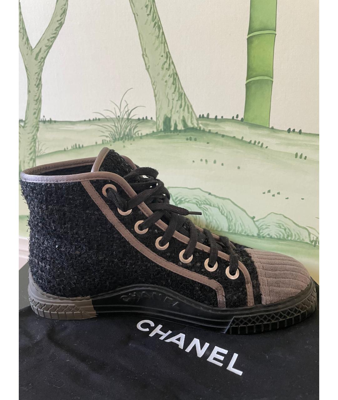 CHANEL Серые текстильные кеды, фото 10