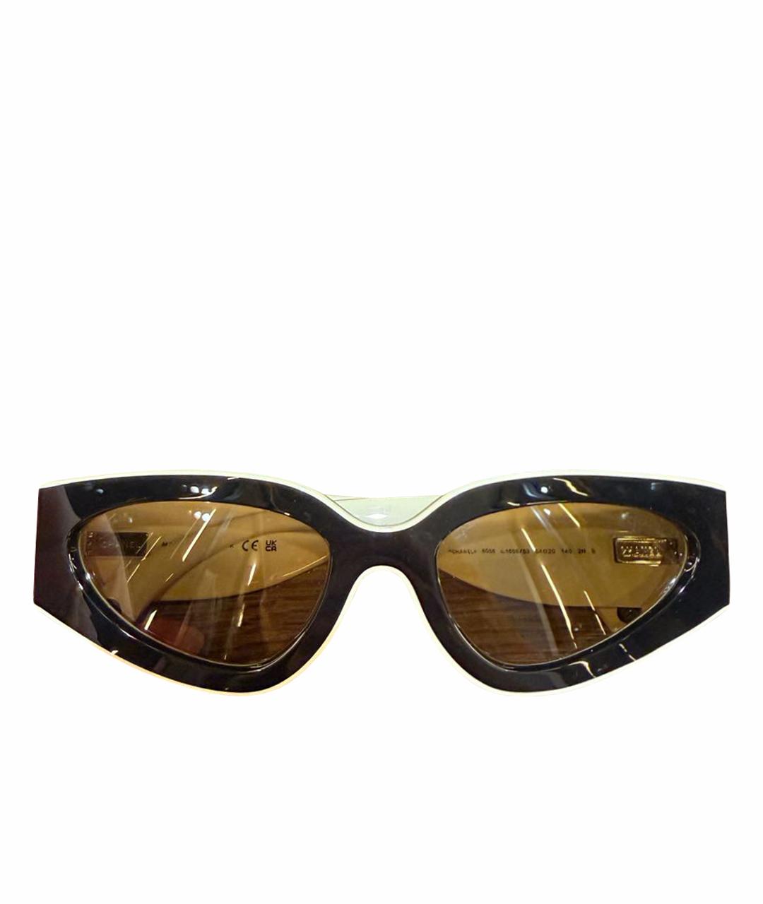 CHANEL Черные пластиковые солнцезащитные очки, фото 1