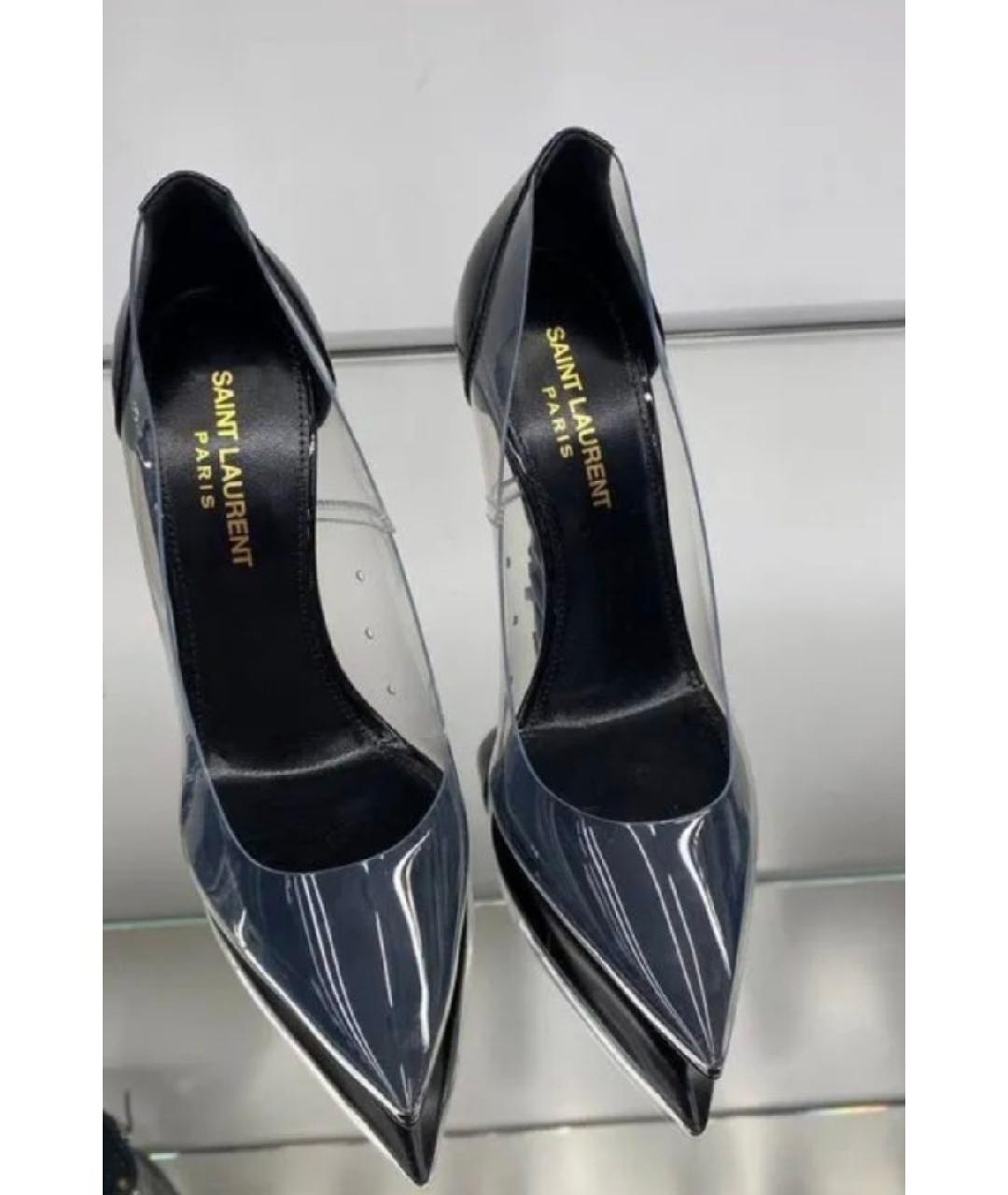 SAINT LAURENT Черные туфли из лакированной кожи, фото 2