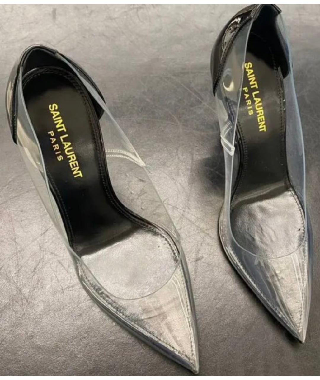 SAINT LAURENT Черные туфли из лакированной кожи, фото 6