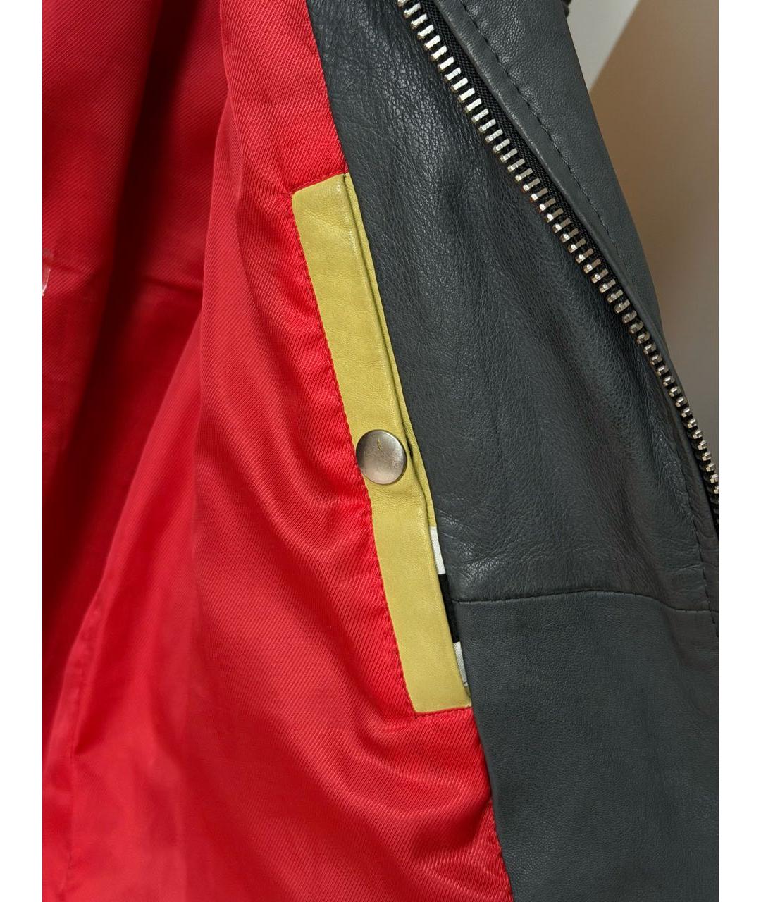 DIESEL Серая кожаная куртка, фото 4