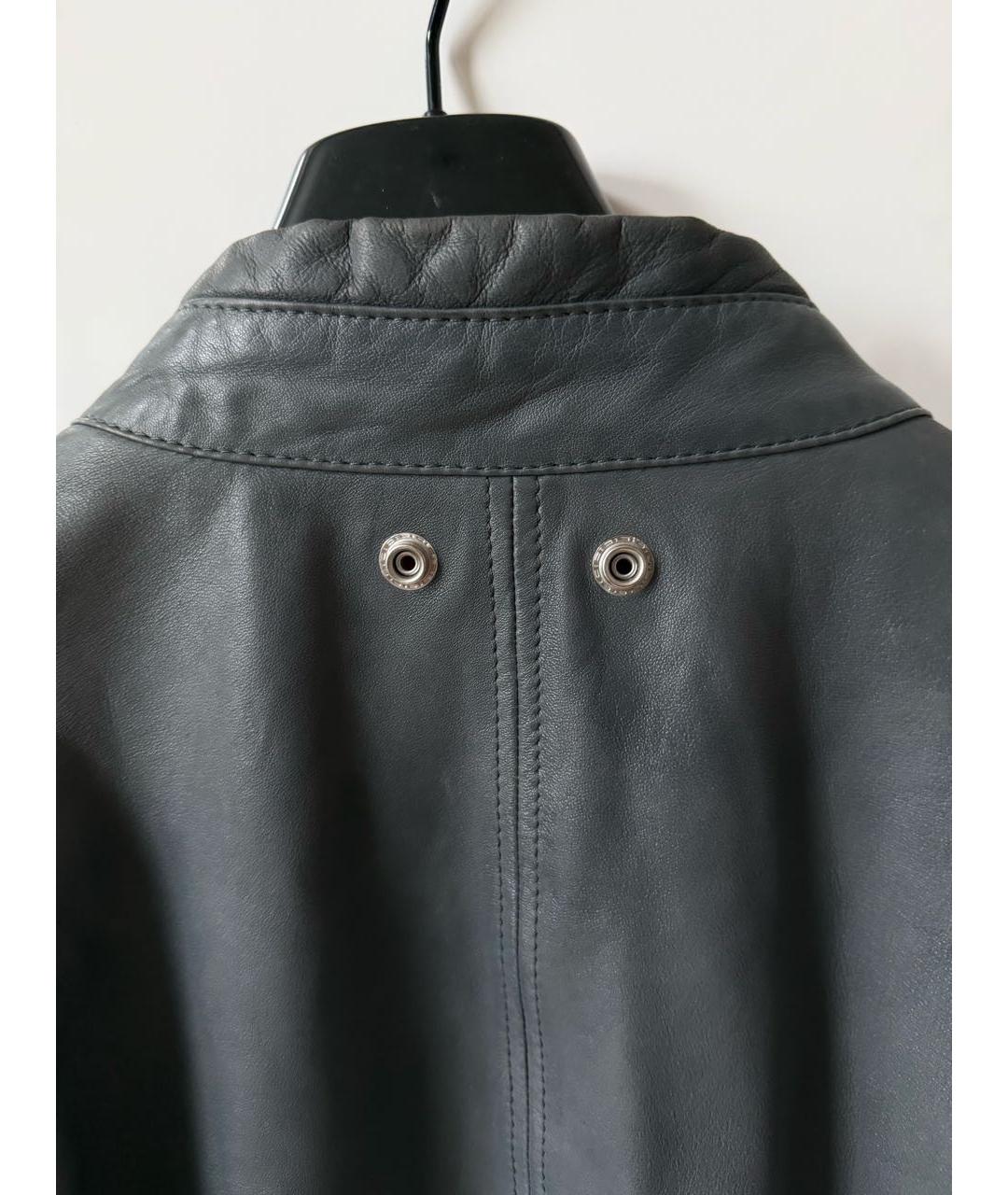 DIESEL Серая кожаная куртка, фото 5