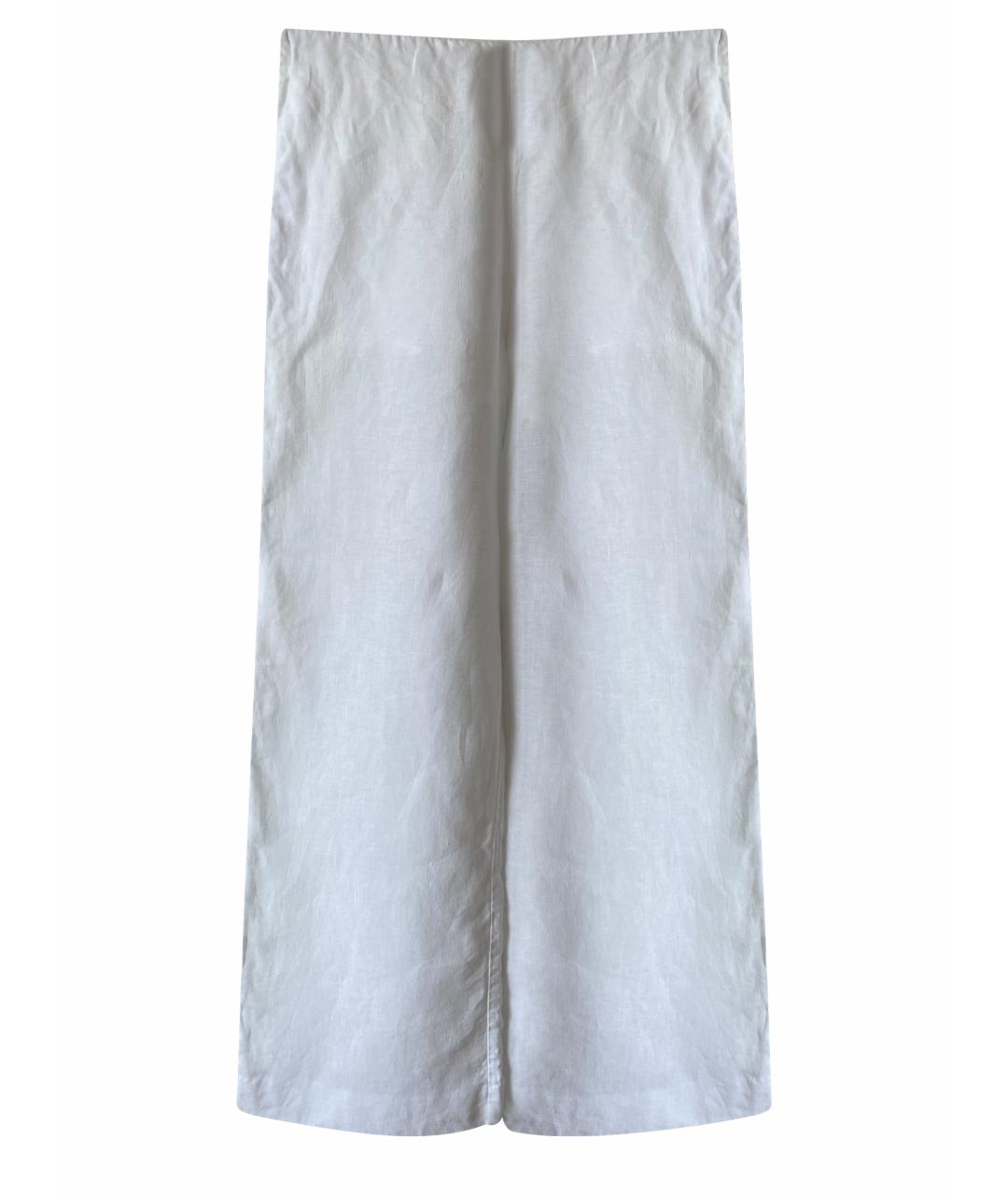 SEVENTY Белые льняные брюки широкие, фото 1