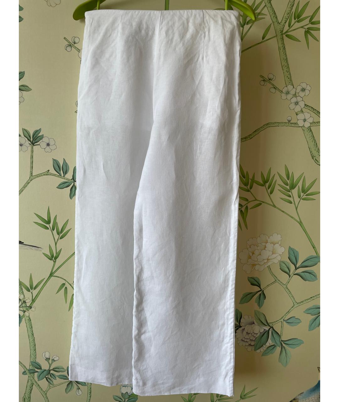 SEVENTY Белые льняные брюки широкие, фото 2