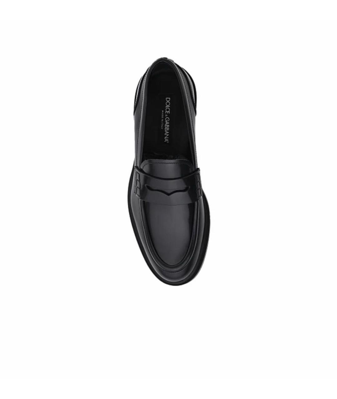 DOLCE&GABBANA Черные кожаные лоферы, фото 2