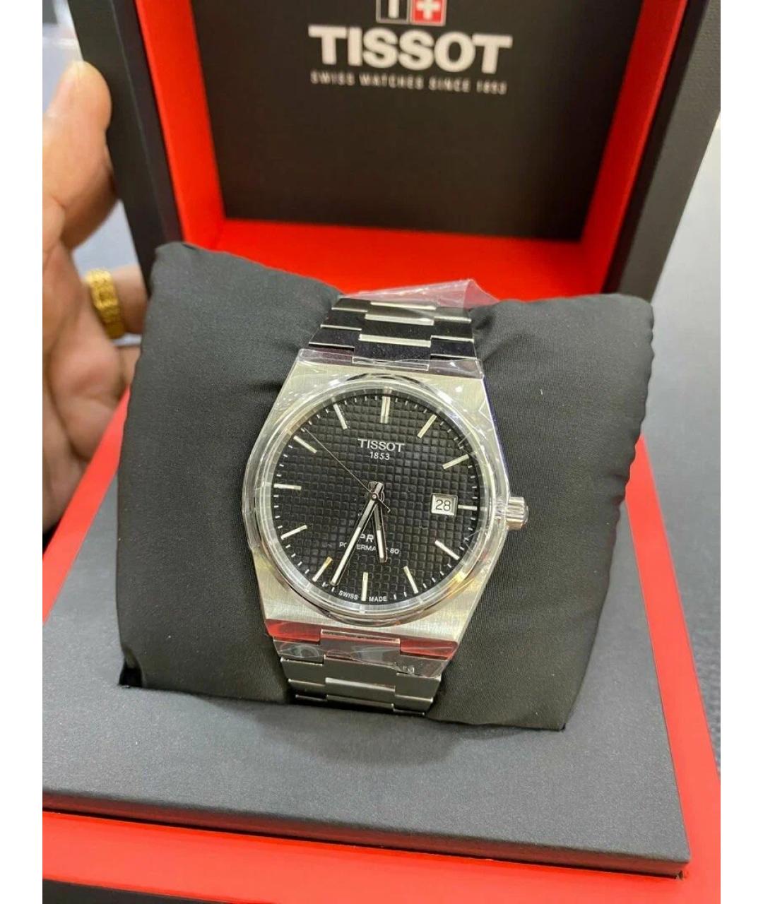 TISSOT Серебряные стальные часы, фото 5