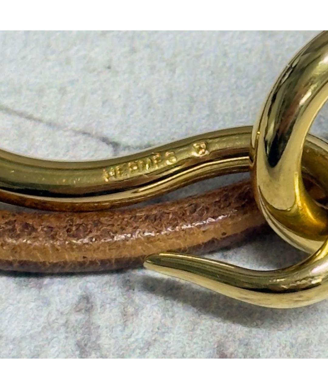 HERMES Коричневый кожаный браслет, фото 4