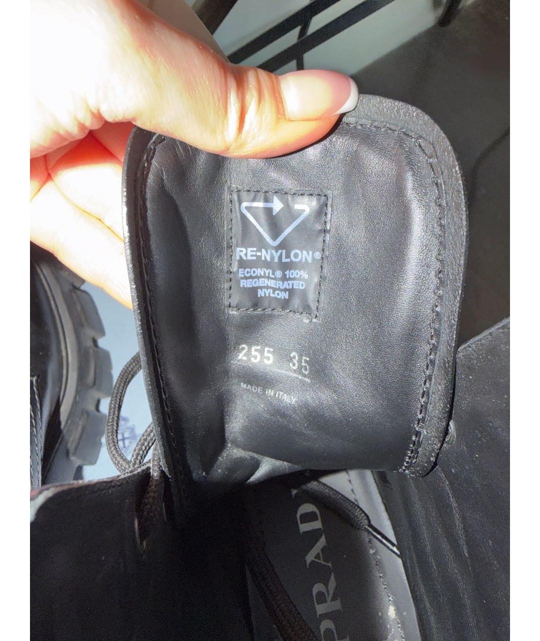 PRADA Черные текстильные ботинки, фото 7