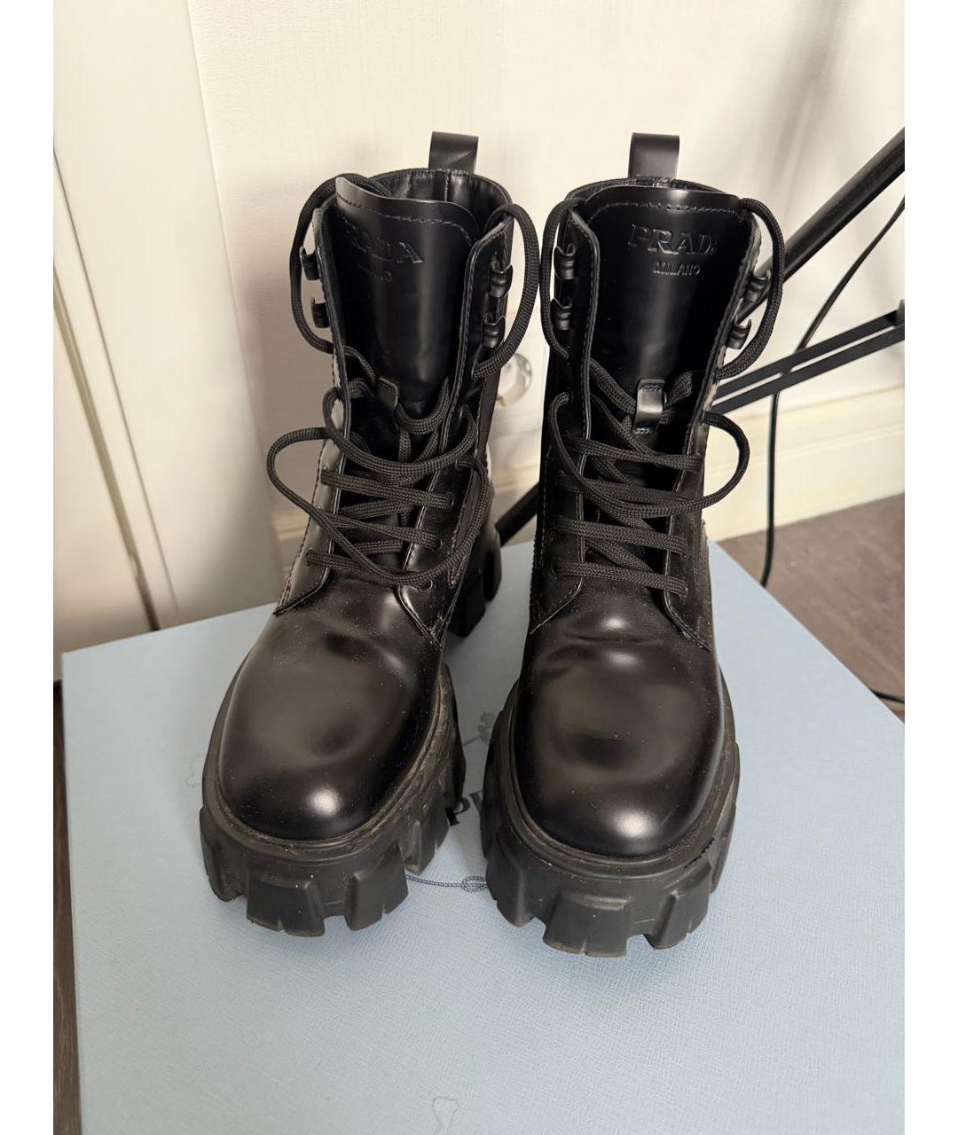 PRADA Черные текстильные ботинки, фото 2