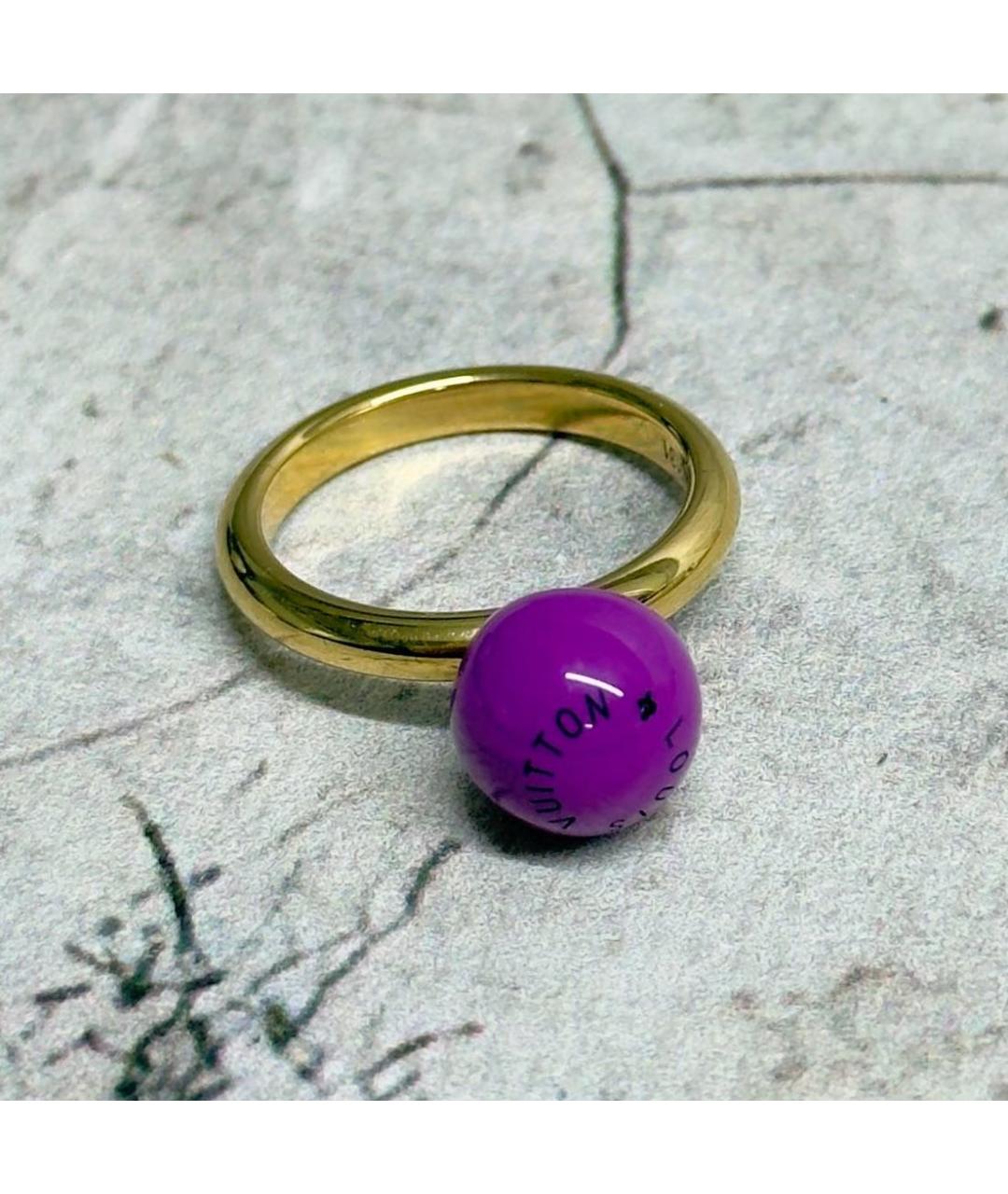 LOUIS VUITTON Фиолетовое металлическое кольцо, фото 5
