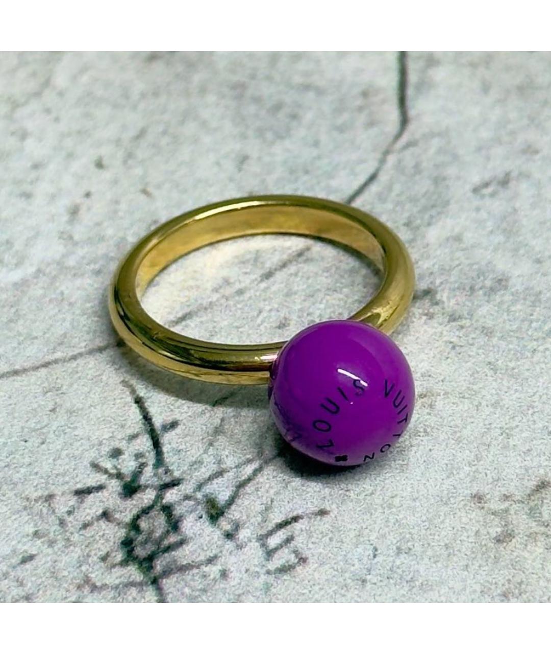 LOUIS VUITTON Фиолетовое металлическое кольцо, фото 2