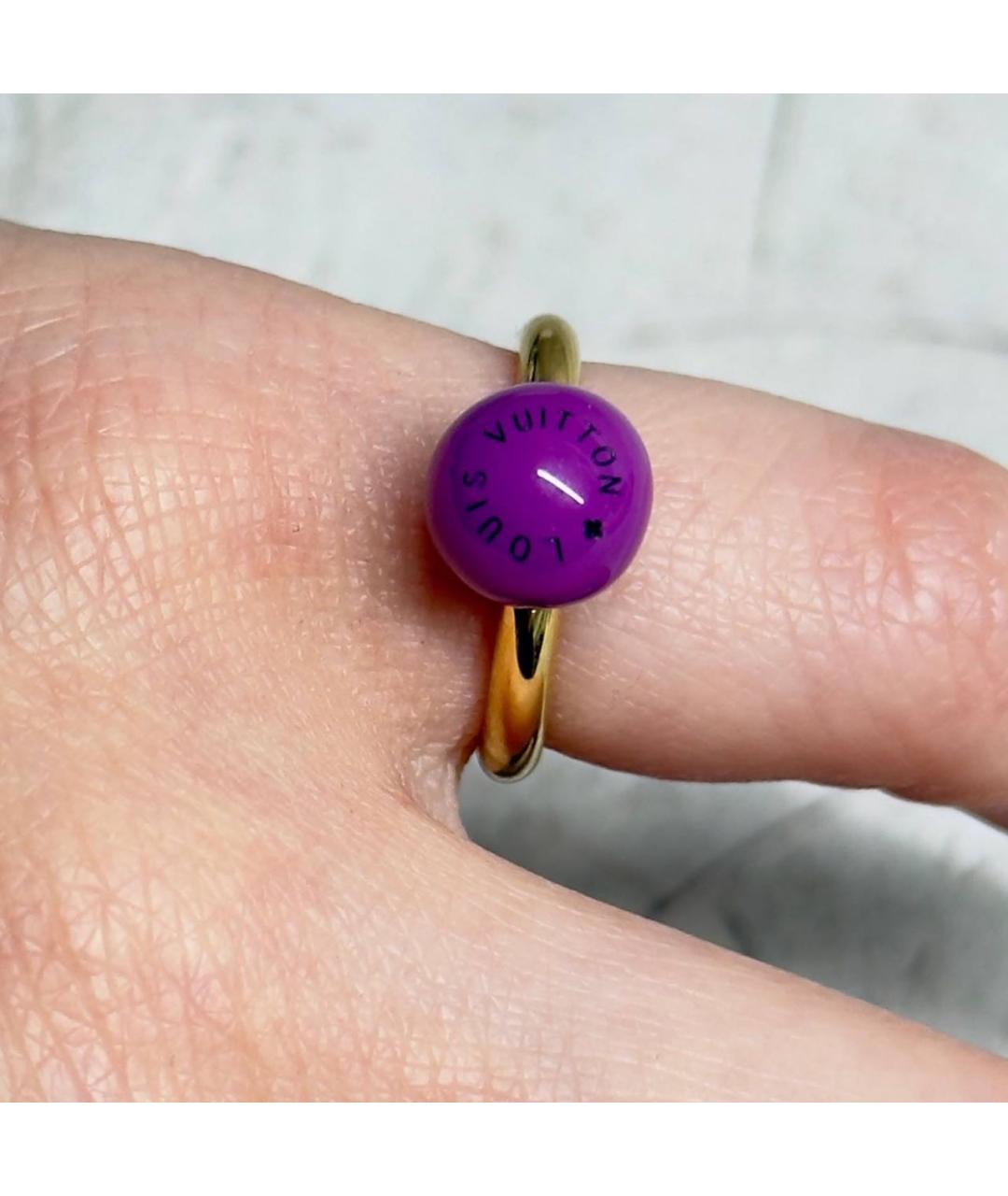 LOUIS VUITTON Фиолетовое металлическое кольцо, фото 4