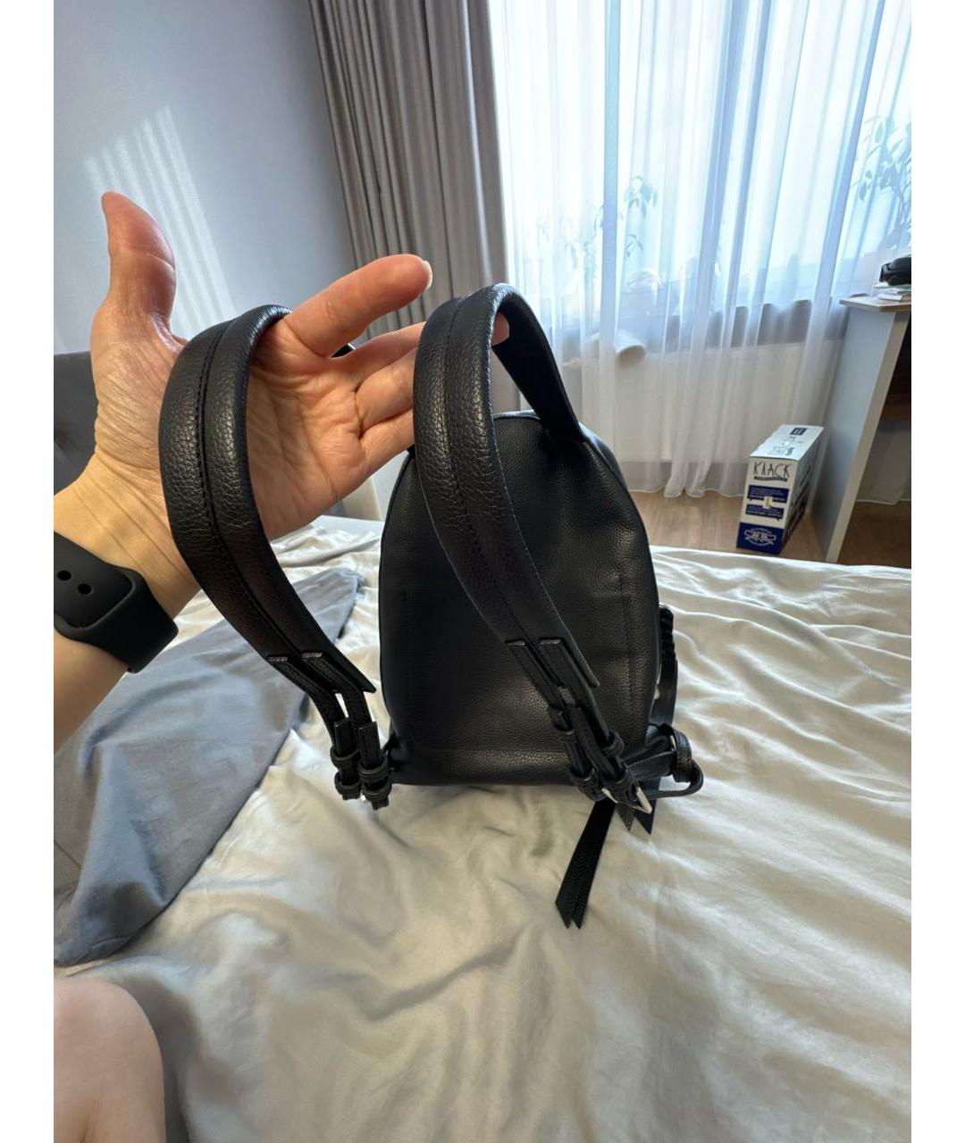 ALEXANDER MCQUEEN Черный кожаный рюкзак, фото 3