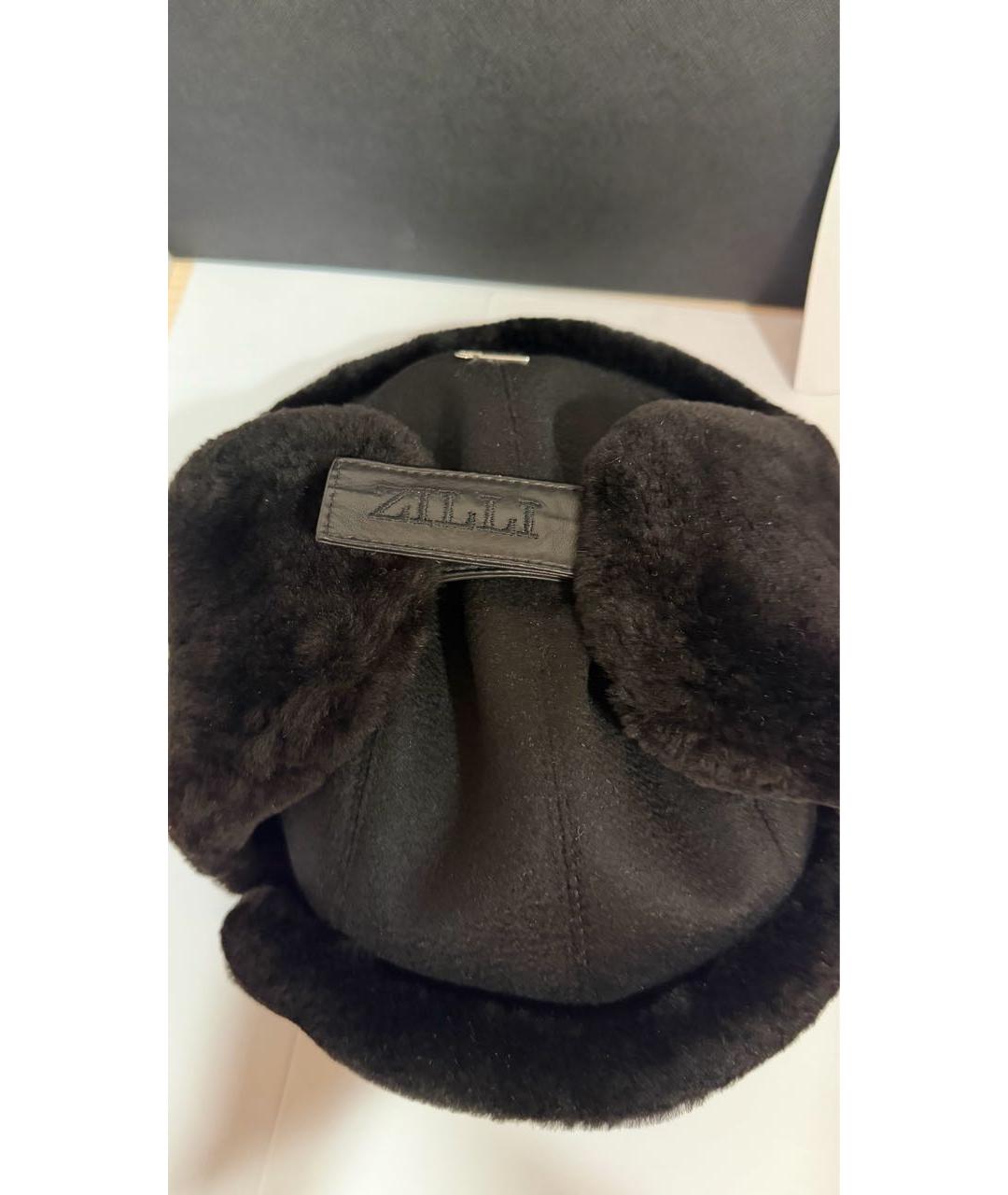 ZILLI Черная шерстяная шапка, фото 4