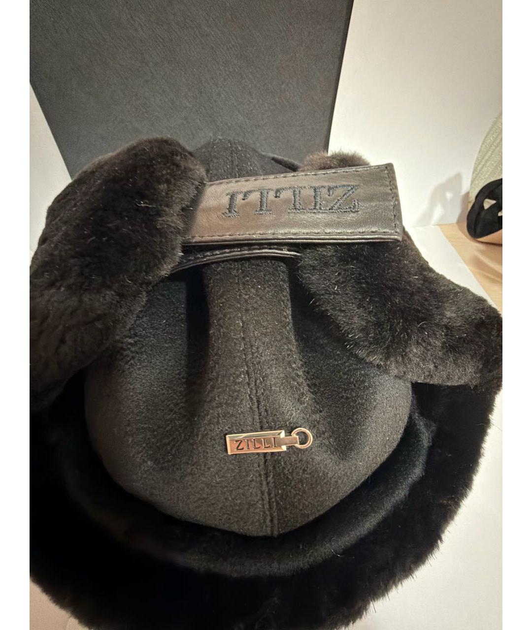 ZILLI Черная шерстяная шапка, фото 3