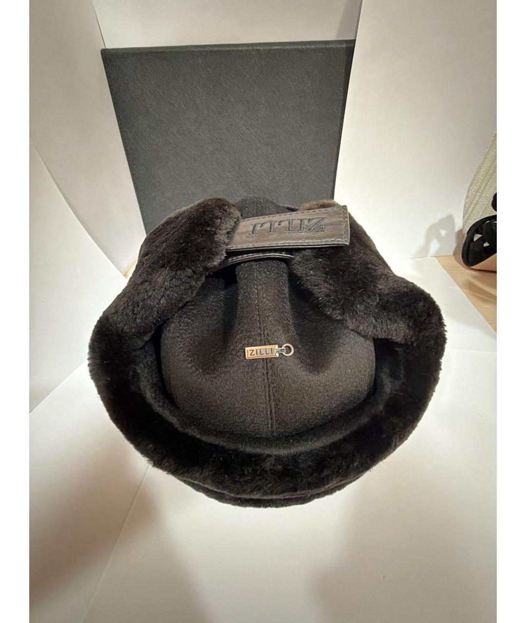 ZILLI Черная шерстяная шапка, фото 2