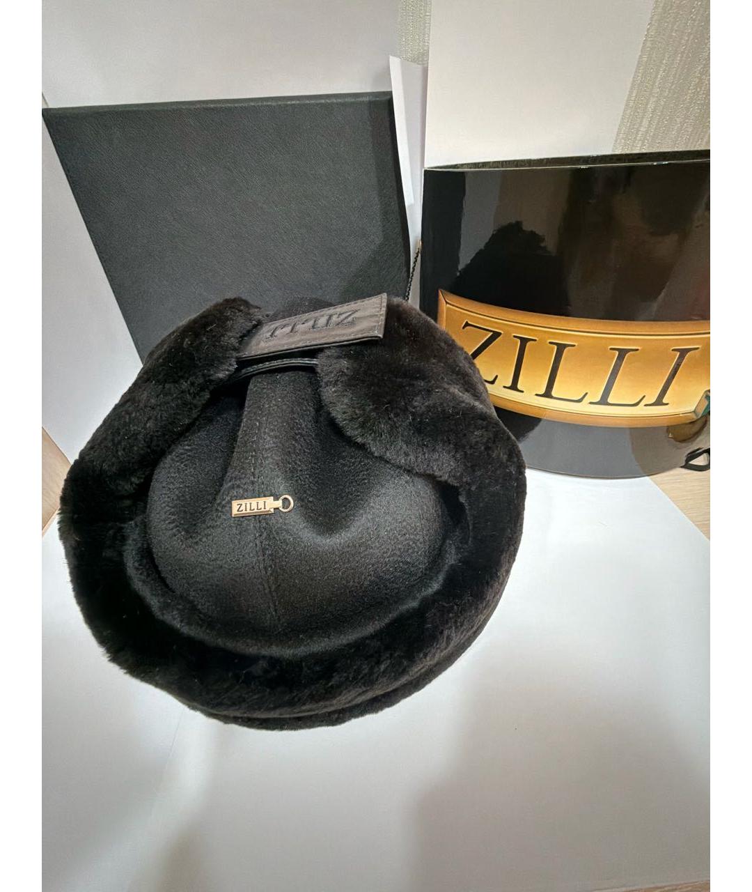 ZILLI Черная шерстяная шапка, фото 5
