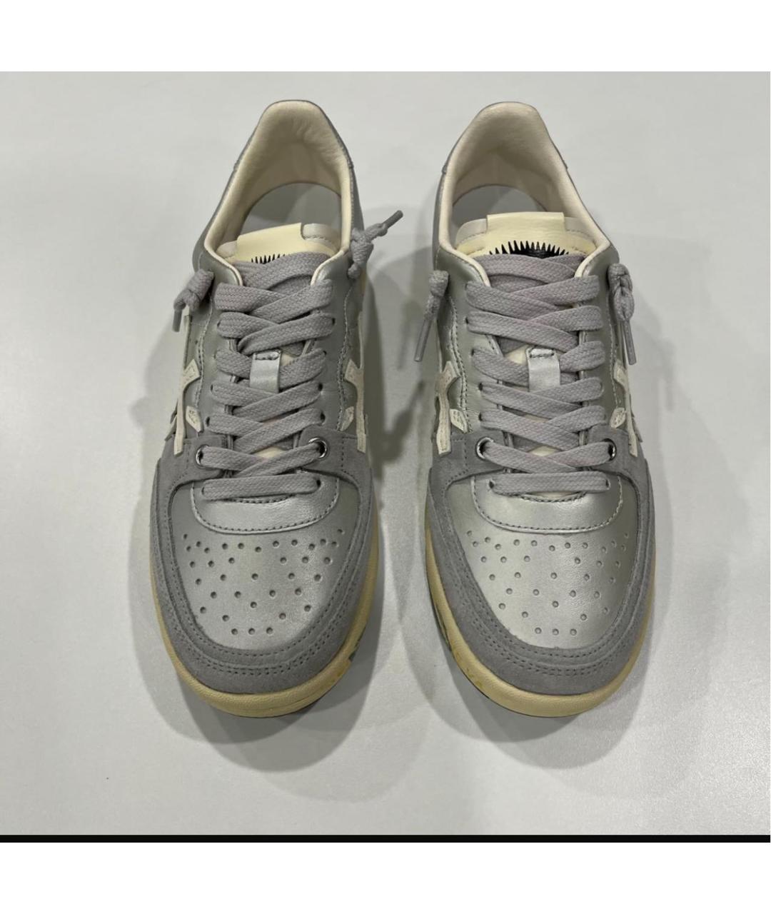 PREMIATA Серые кожаные кеды, фото 4