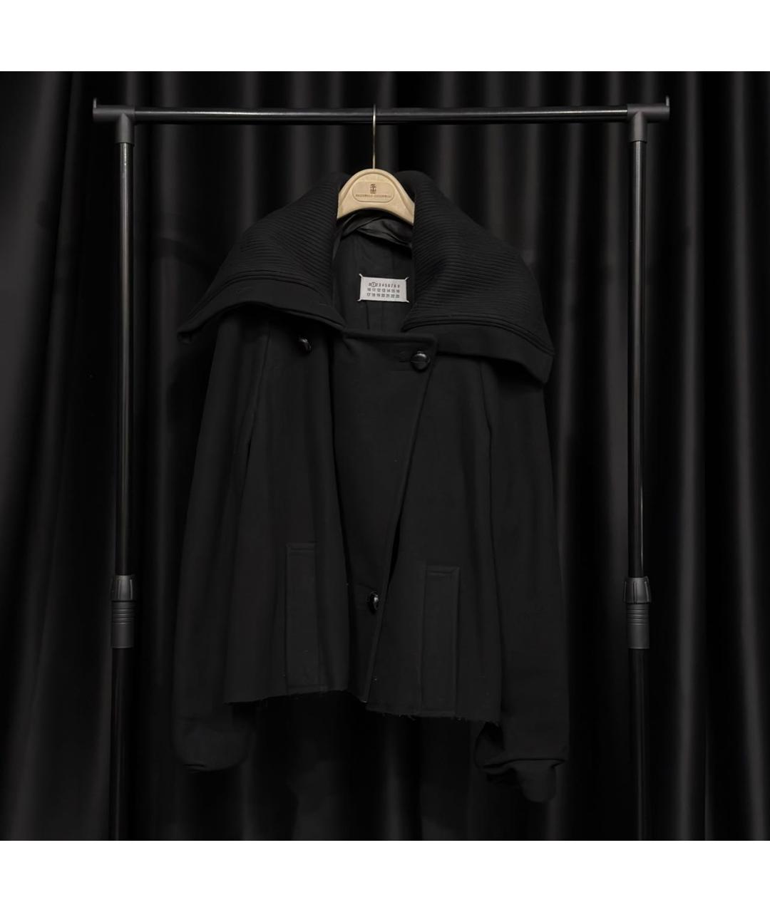 MAISON MARGIELA Черное шерстяное пальто, фото 9