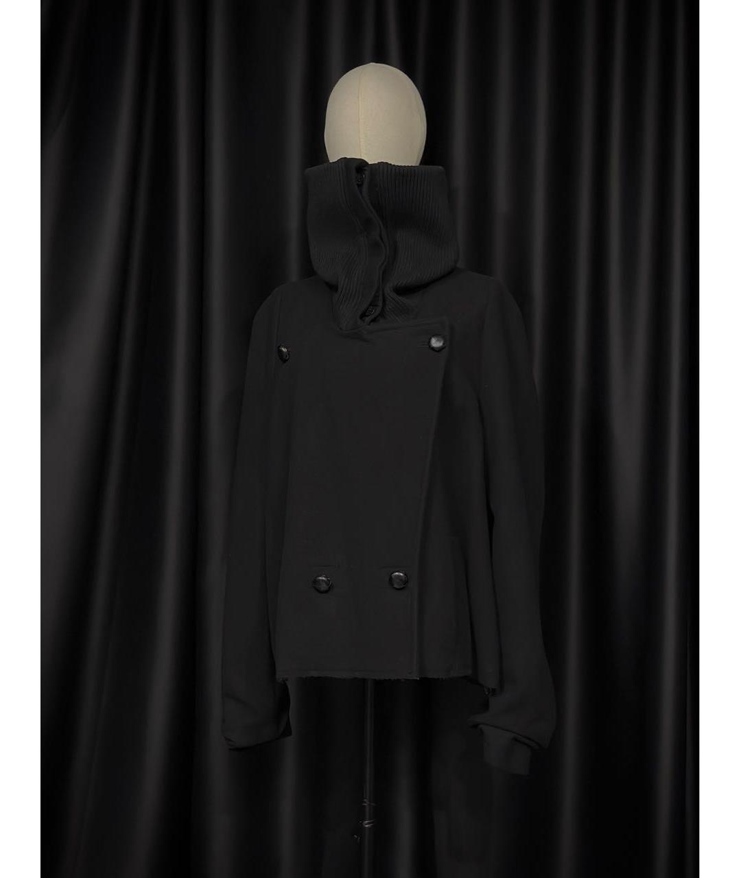 MAISON MARGIELA Черное шерстяное пальто, фото 4