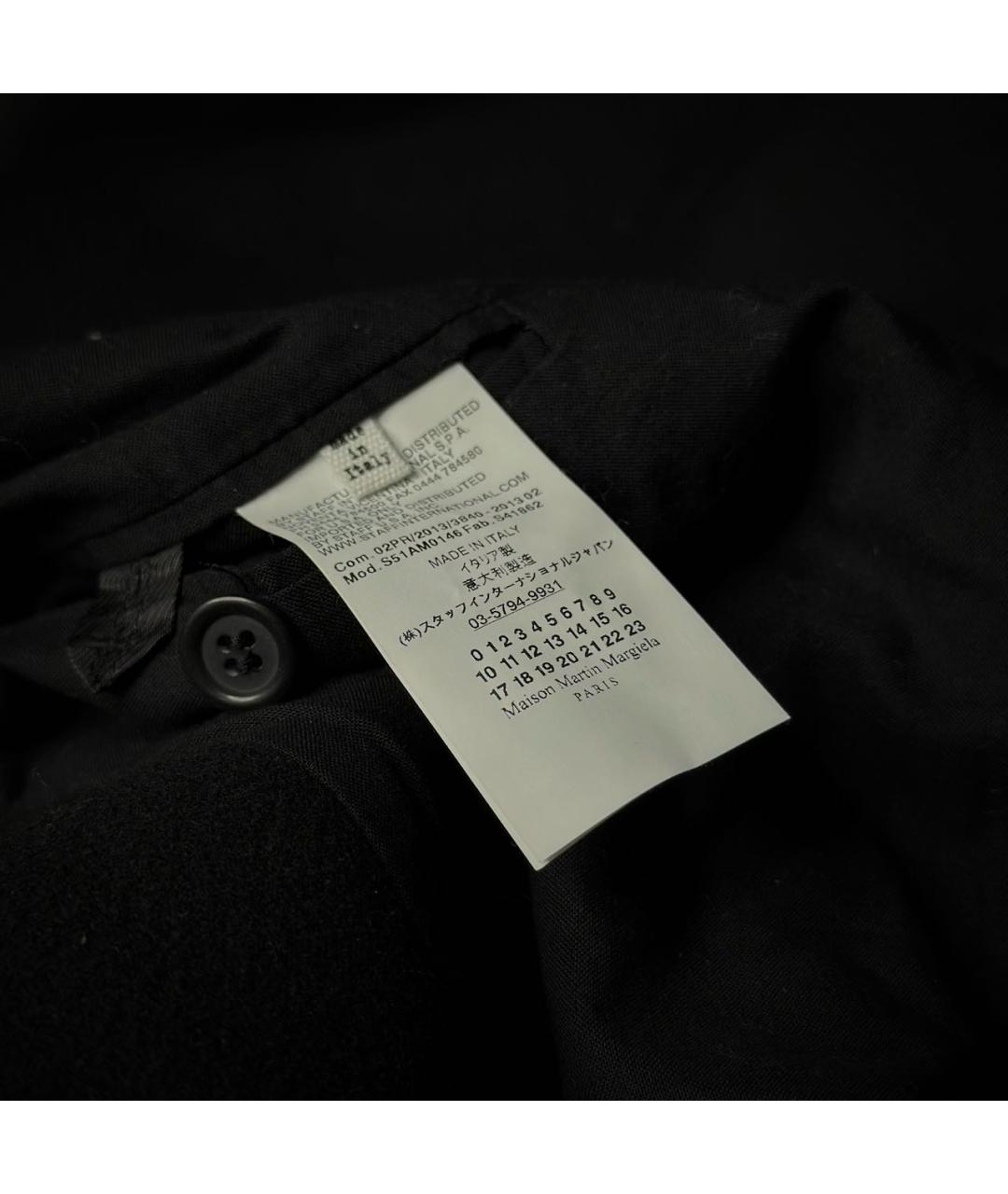 MAISON MARGIELA Черное шерстяное пальто, фото 8