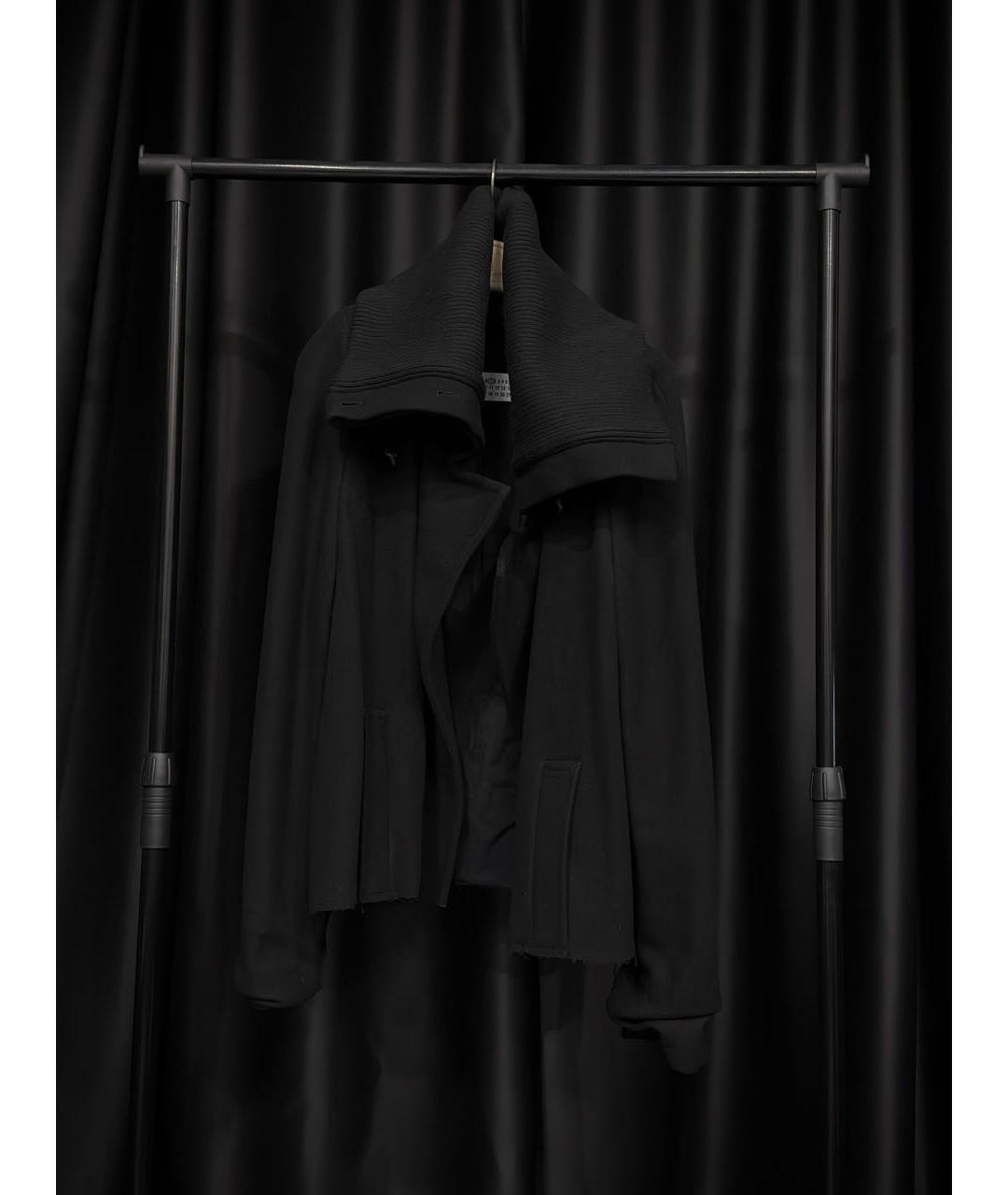 MAISON MARGIELA Черное шерстяное пальто, фото 3