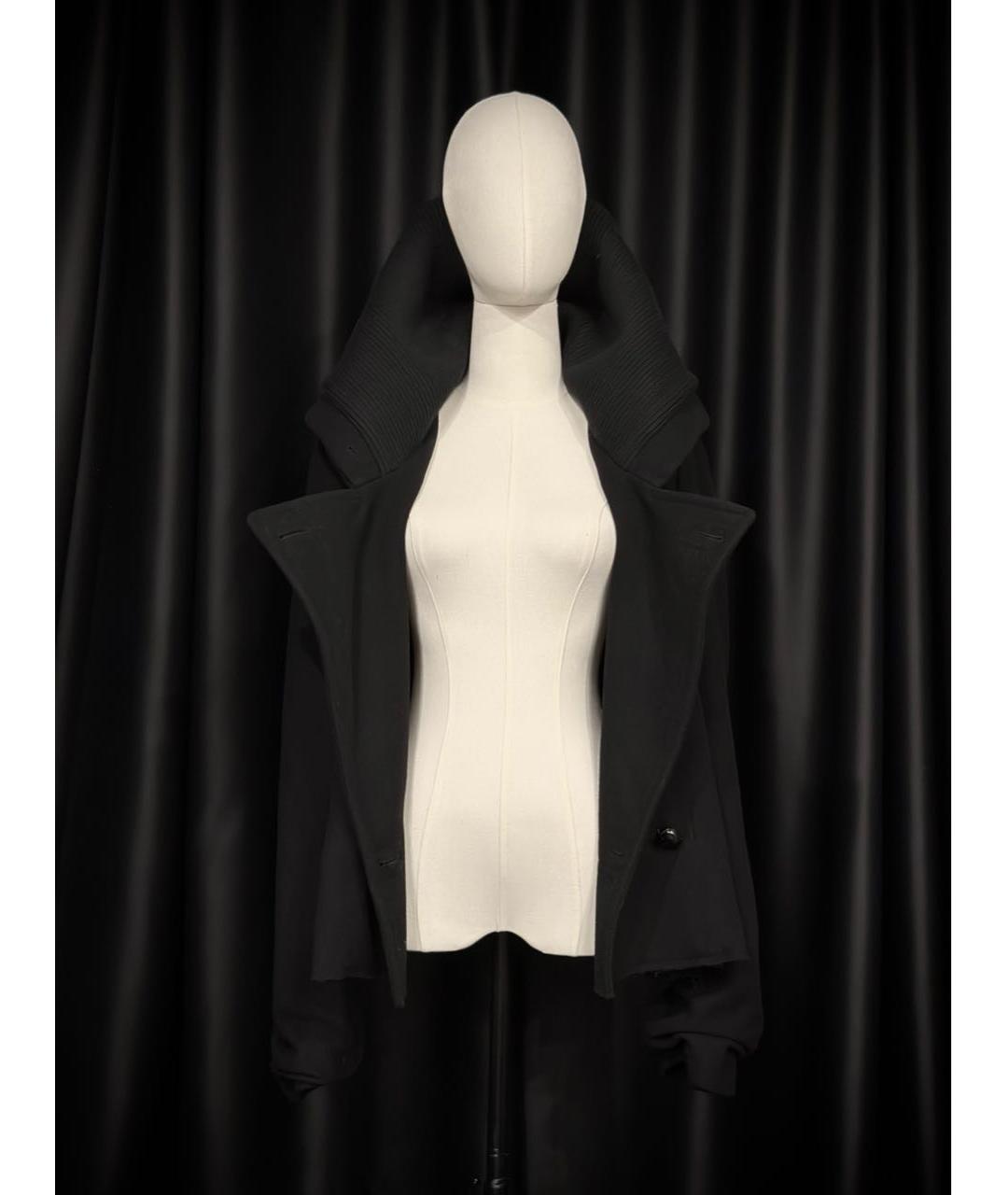 MAISON MARGIELA Черное шерстяное пальто, фото 5