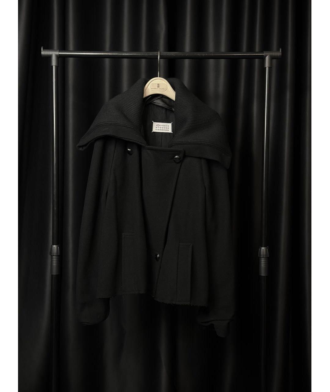 MAISON MARGIELA Черное шерстяное пальто, фото 2