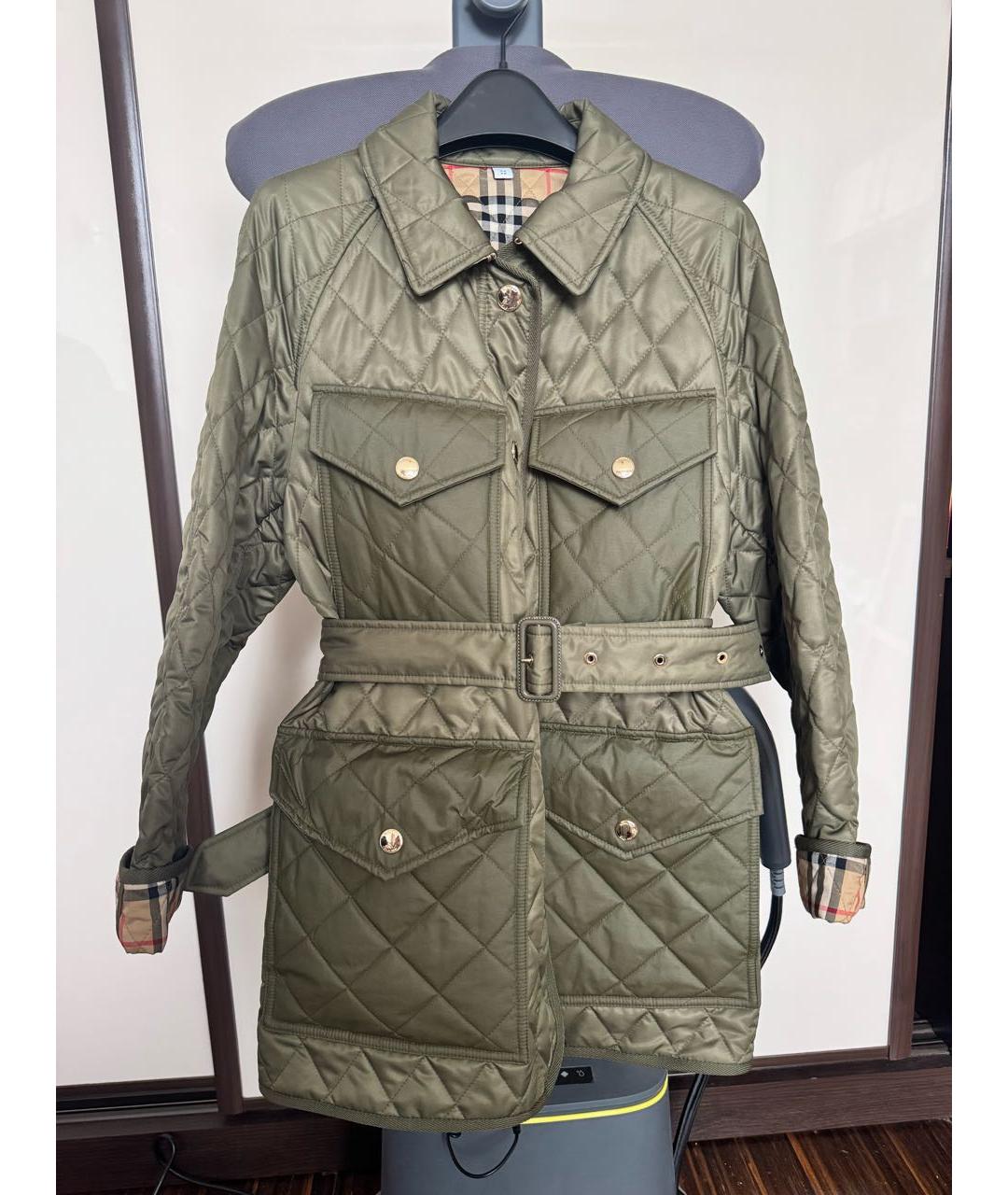 BURBERRY Зеленая хлопковая куртка, фото 9
