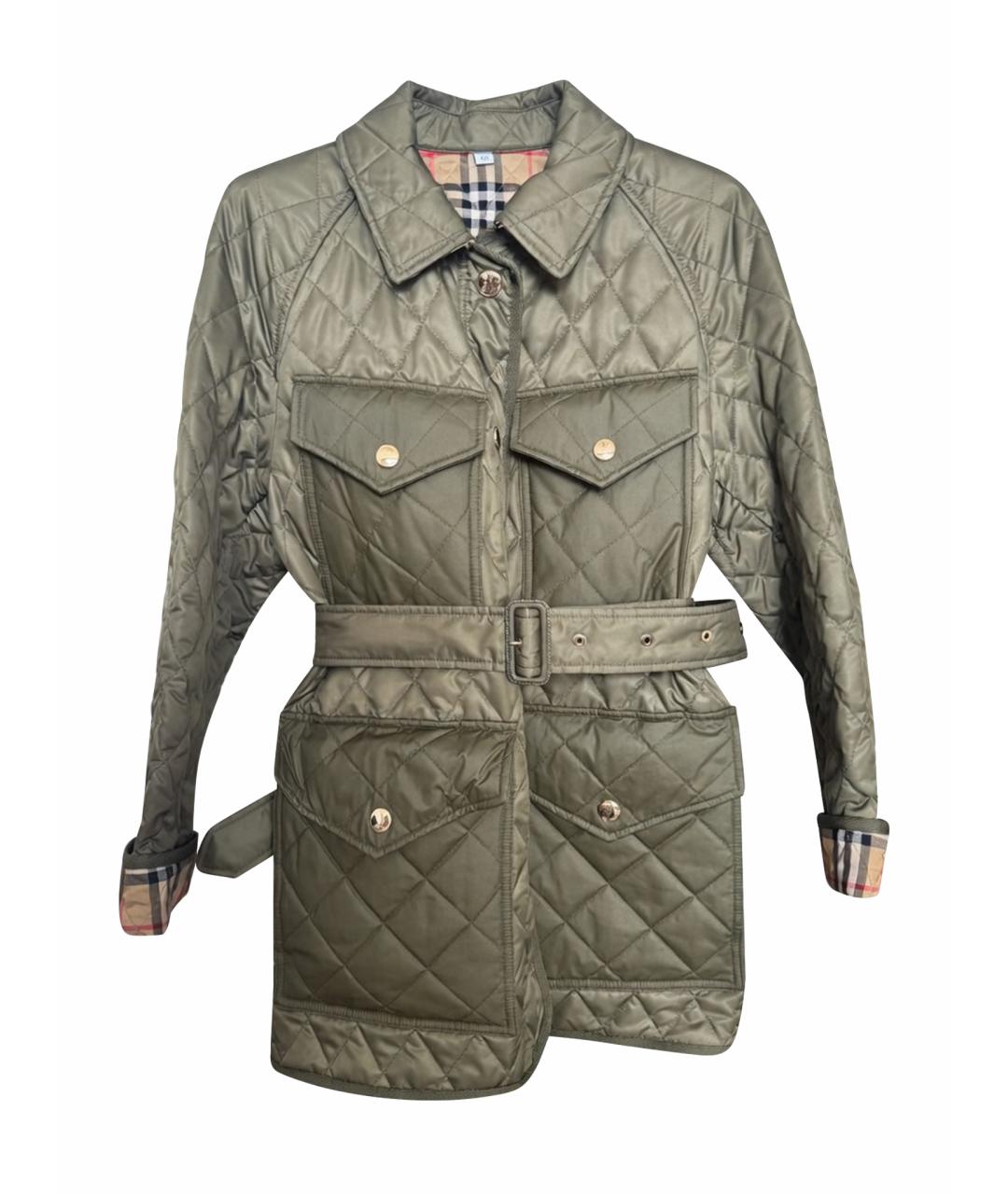 BURBERRY Зеленая хлопковая куртка, фото 1