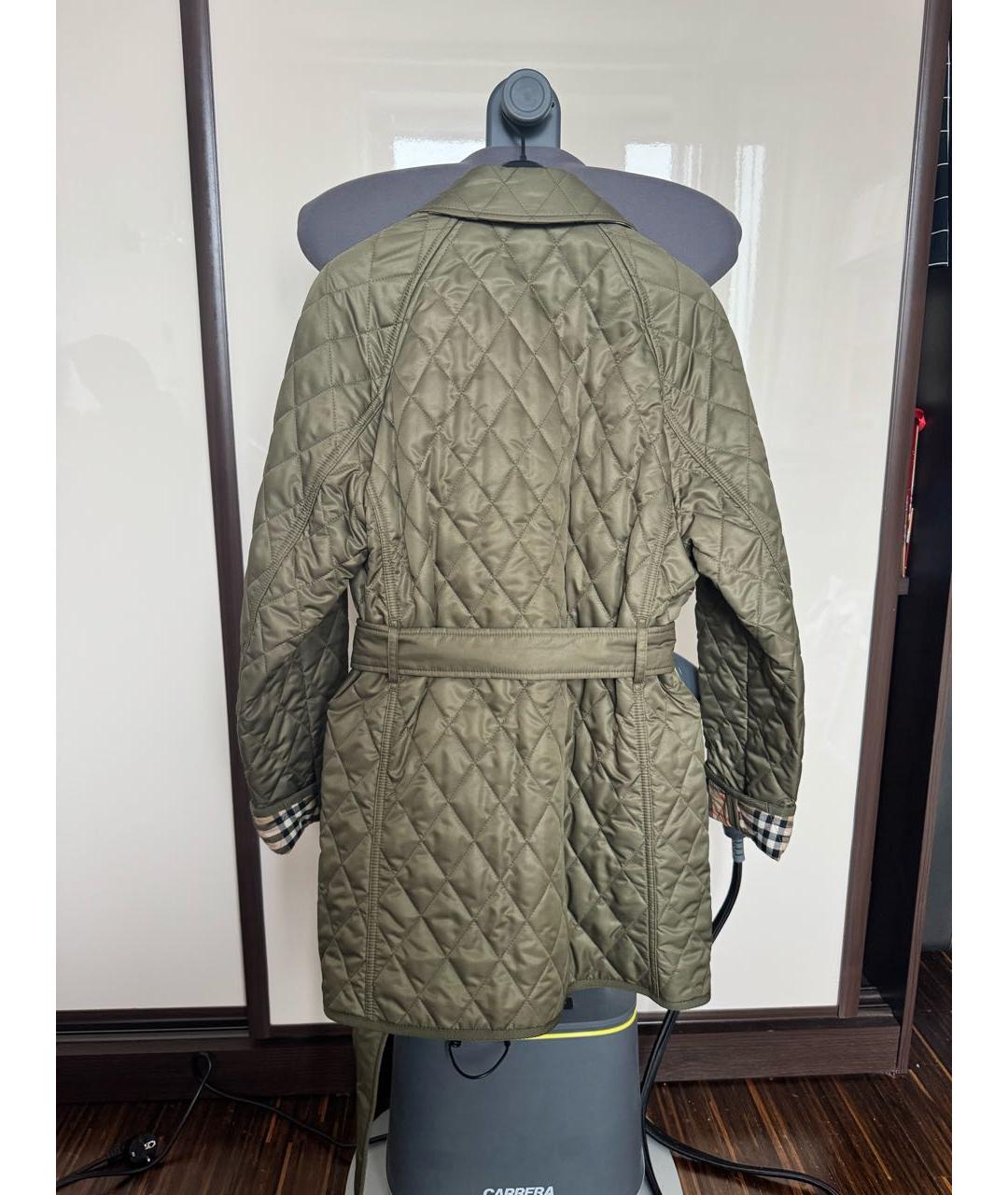 BURBERRY Зеленая хлопковая куртка, фото 2