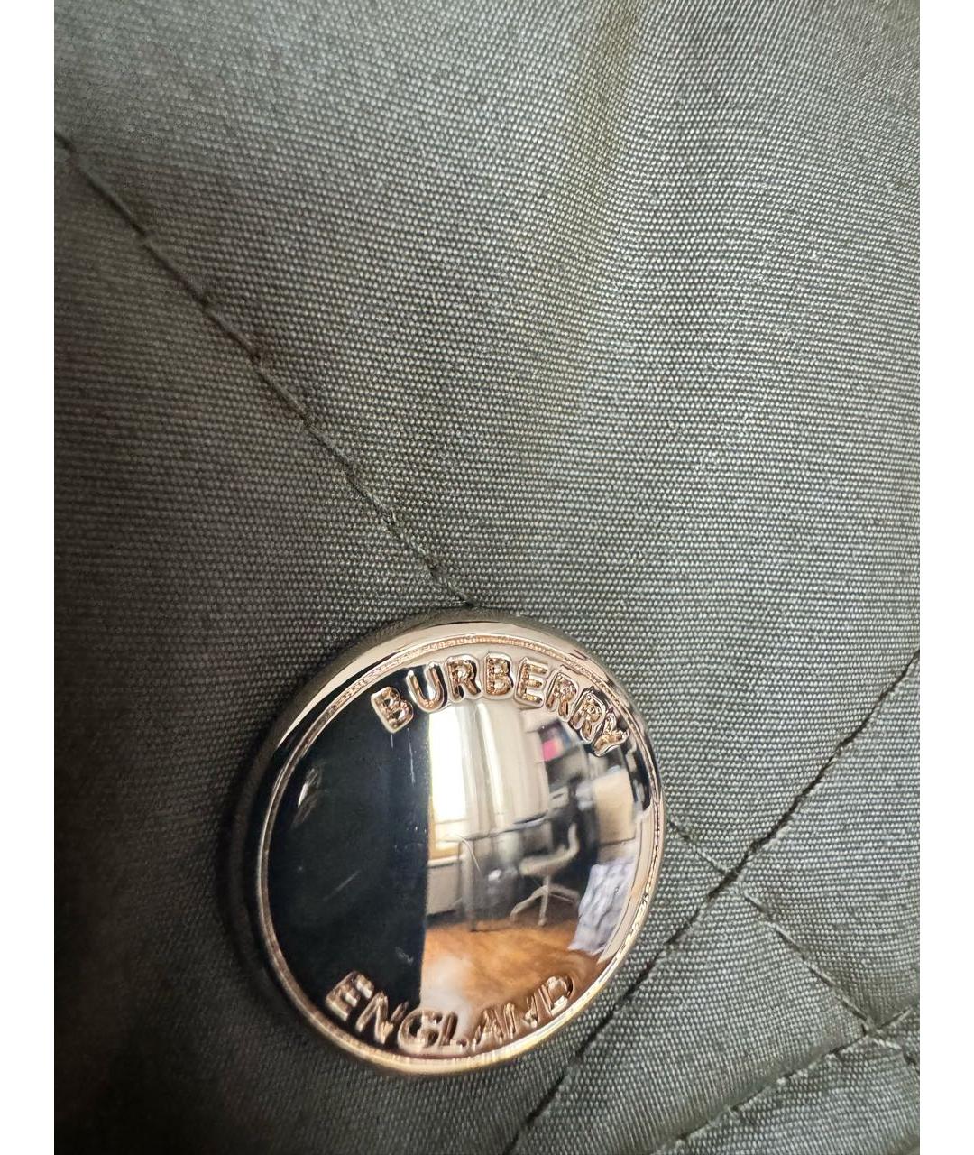 BURBERRY Зеленая хлопковая куртка, фото 8