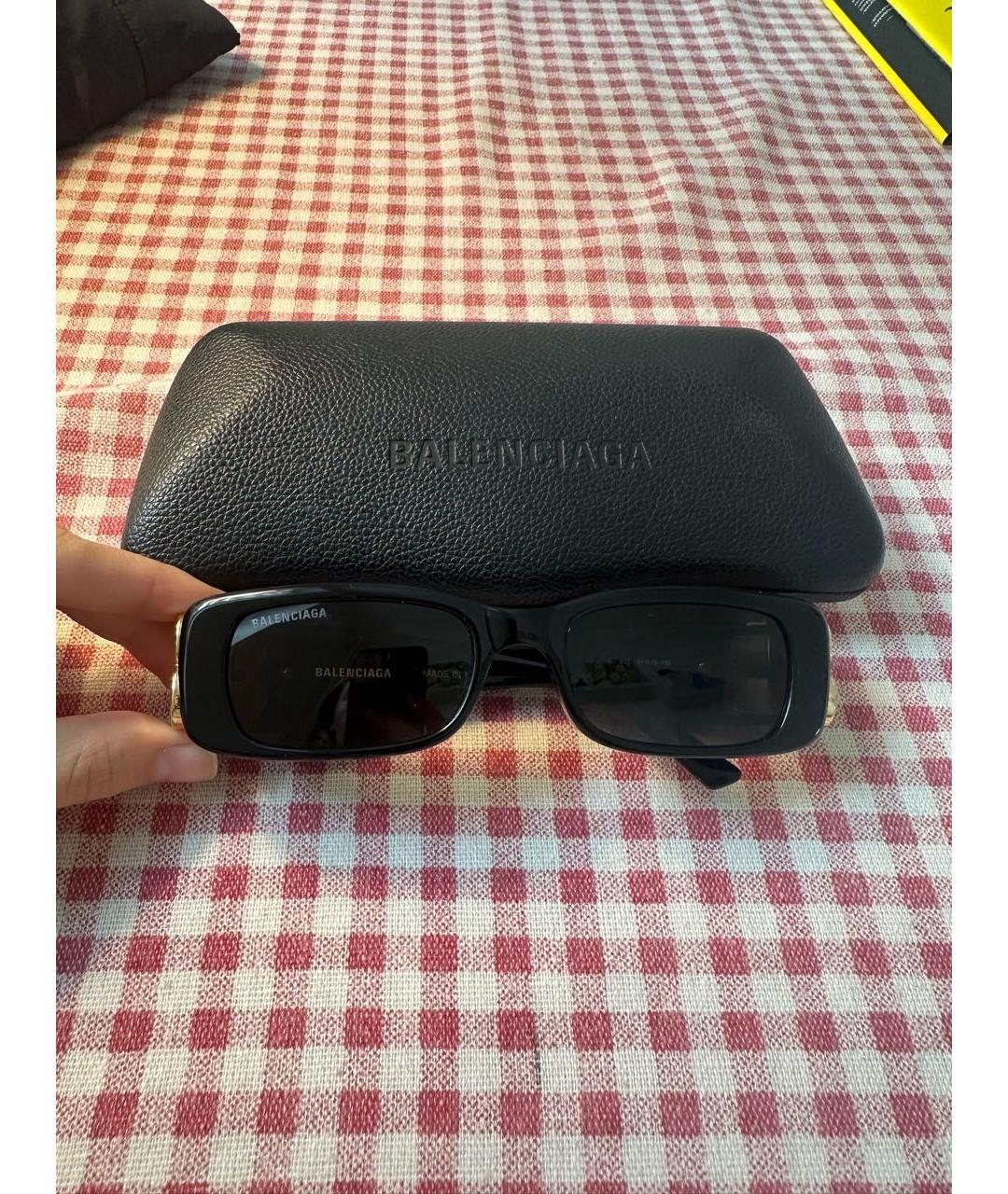 BALENCIAGA Черные пластиковые солнцезащитные очки, фото 2