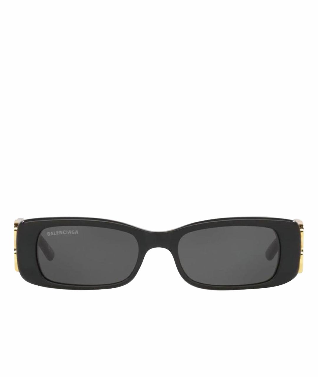 BALENCIAGA Черные пластиковые солнцезащитные очки, фото 1