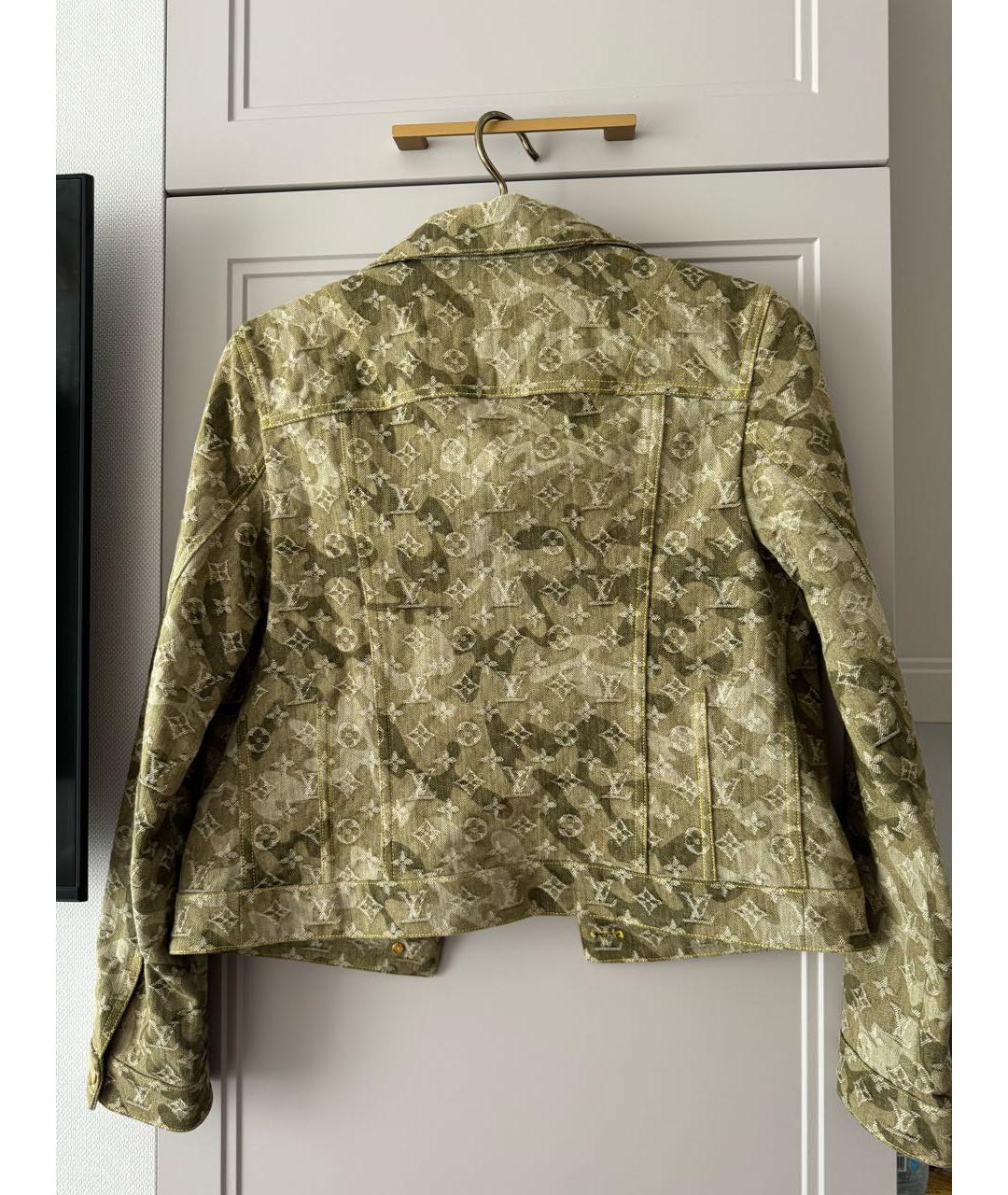 LOUIS VUITTON Хаки хлопковая куртка, фото 2