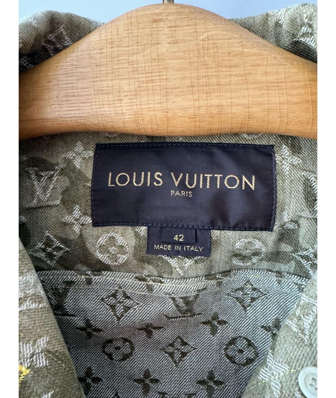 LOUIS VUITTON Хаки хлопковая куртка, фото 3
