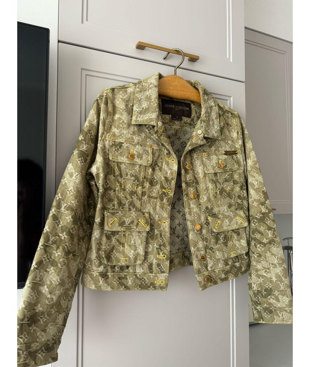 LOUIS VUITTON Хаки хлопковая куртка, фото 5