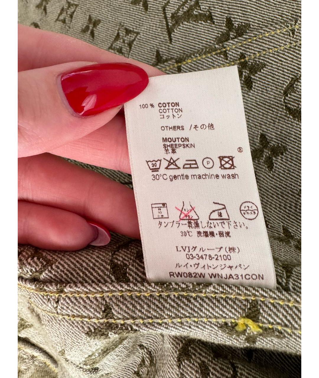 LOUIS VUITTON Хаки хлопковая куртка, фото 7