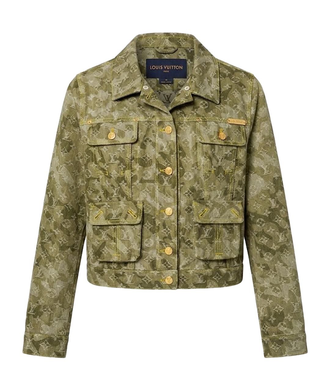 LOUIS VUITTON Хаки хлопковая куртка, фото 1