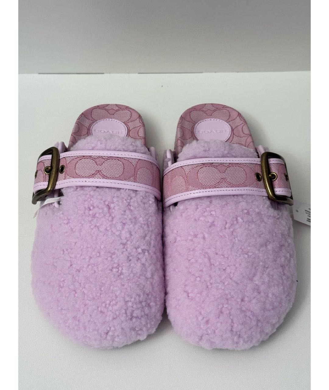 COACH Фиолетовые сабо, фото 2