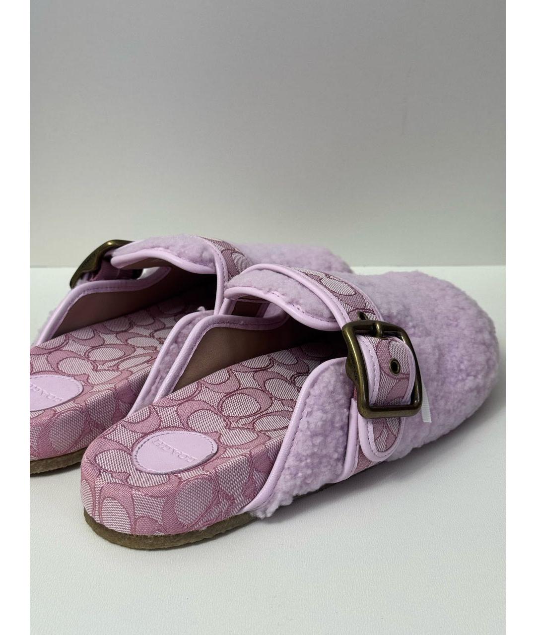 COACH Фиолетовые сабо, фото 4