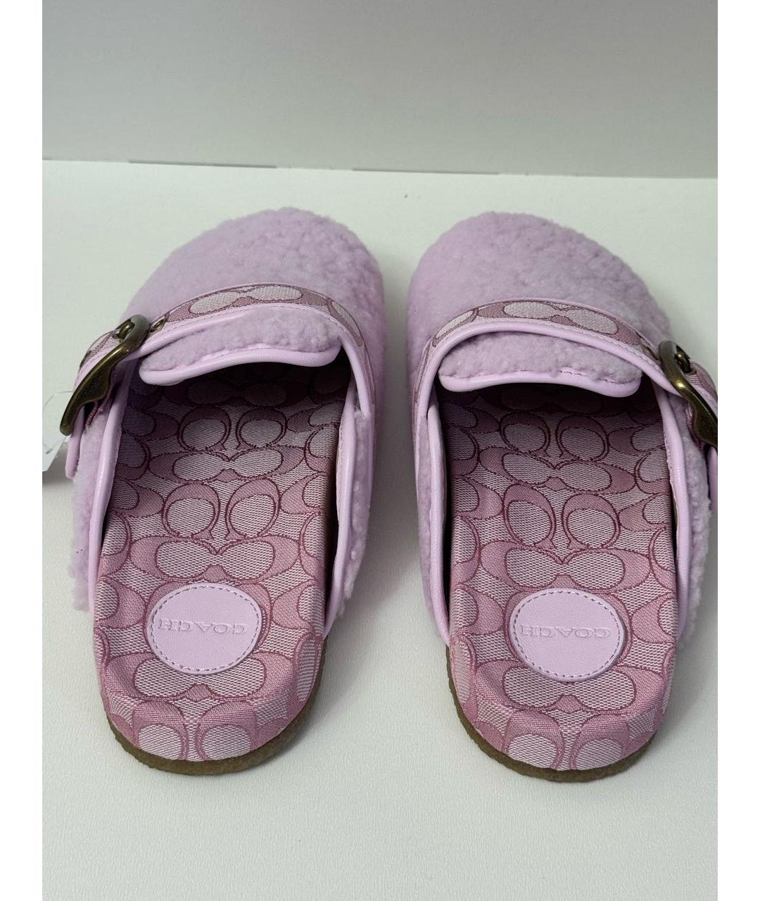 COACH Фиолетовые сабо, фото 3