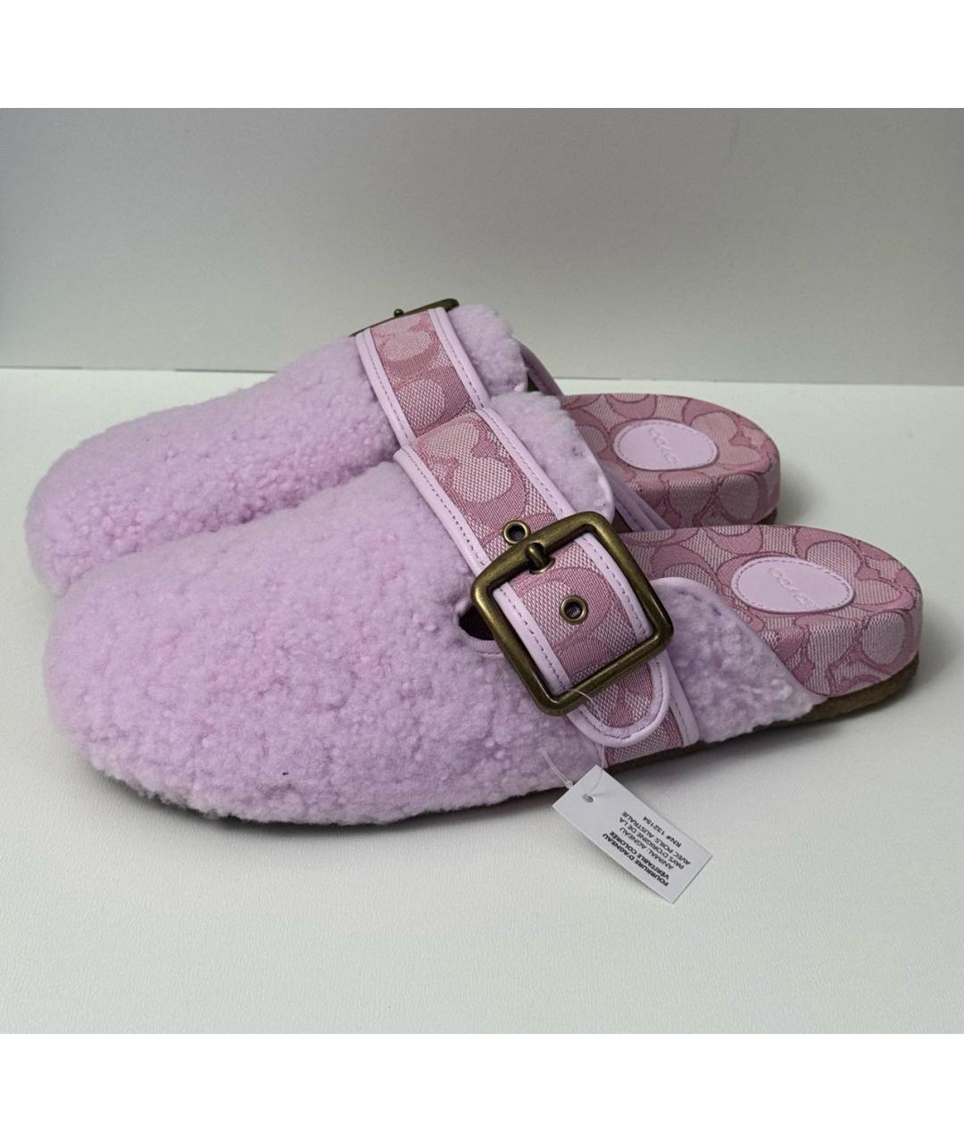 COACH Фиолетовые сабо, фото 5