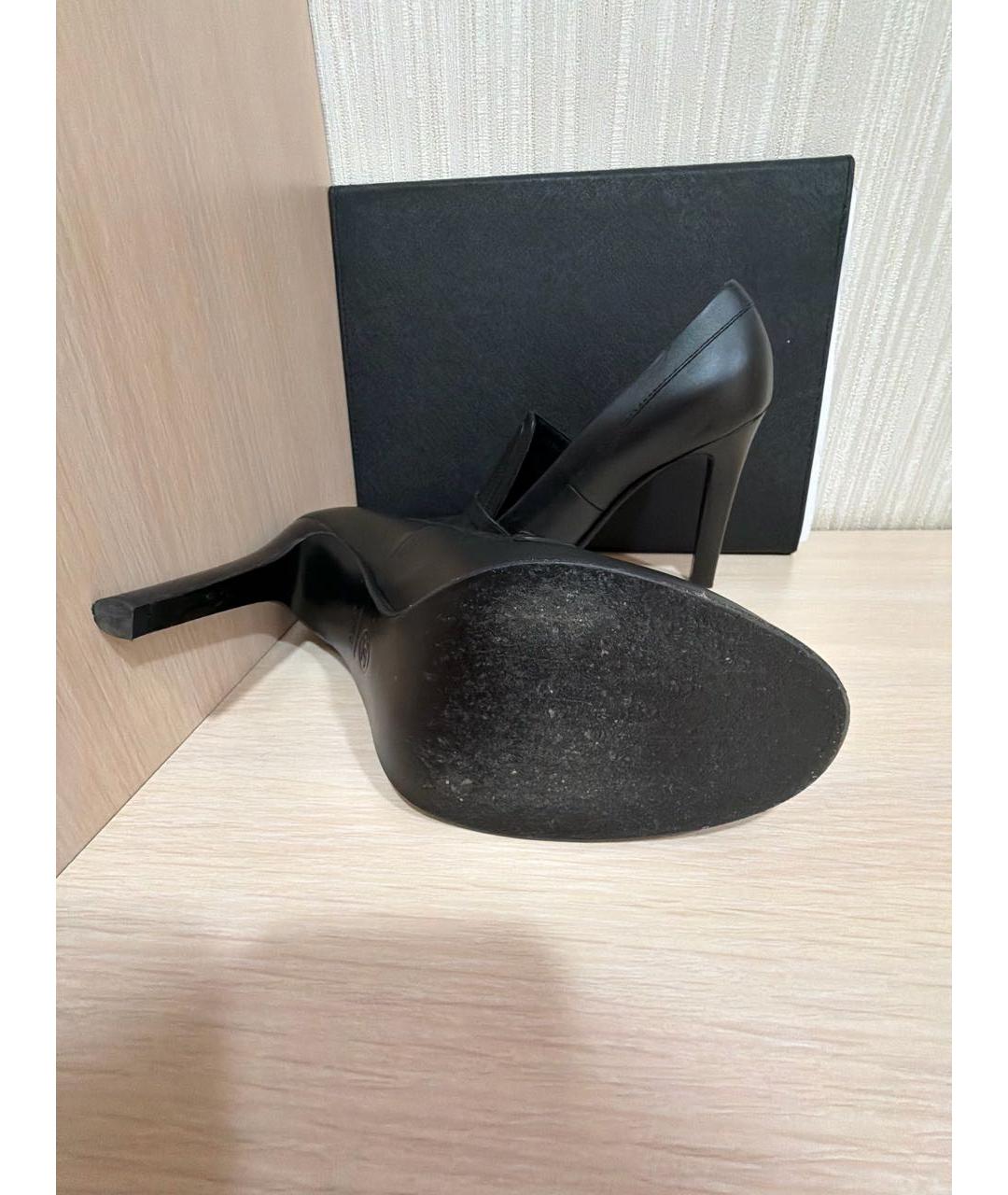 CHANEL Черные кожаные туфли, фото 6