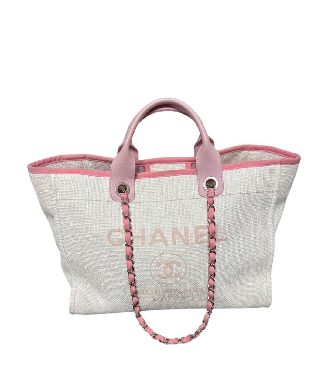 CHANEL Белая твидовая сумка тоут, фото 1