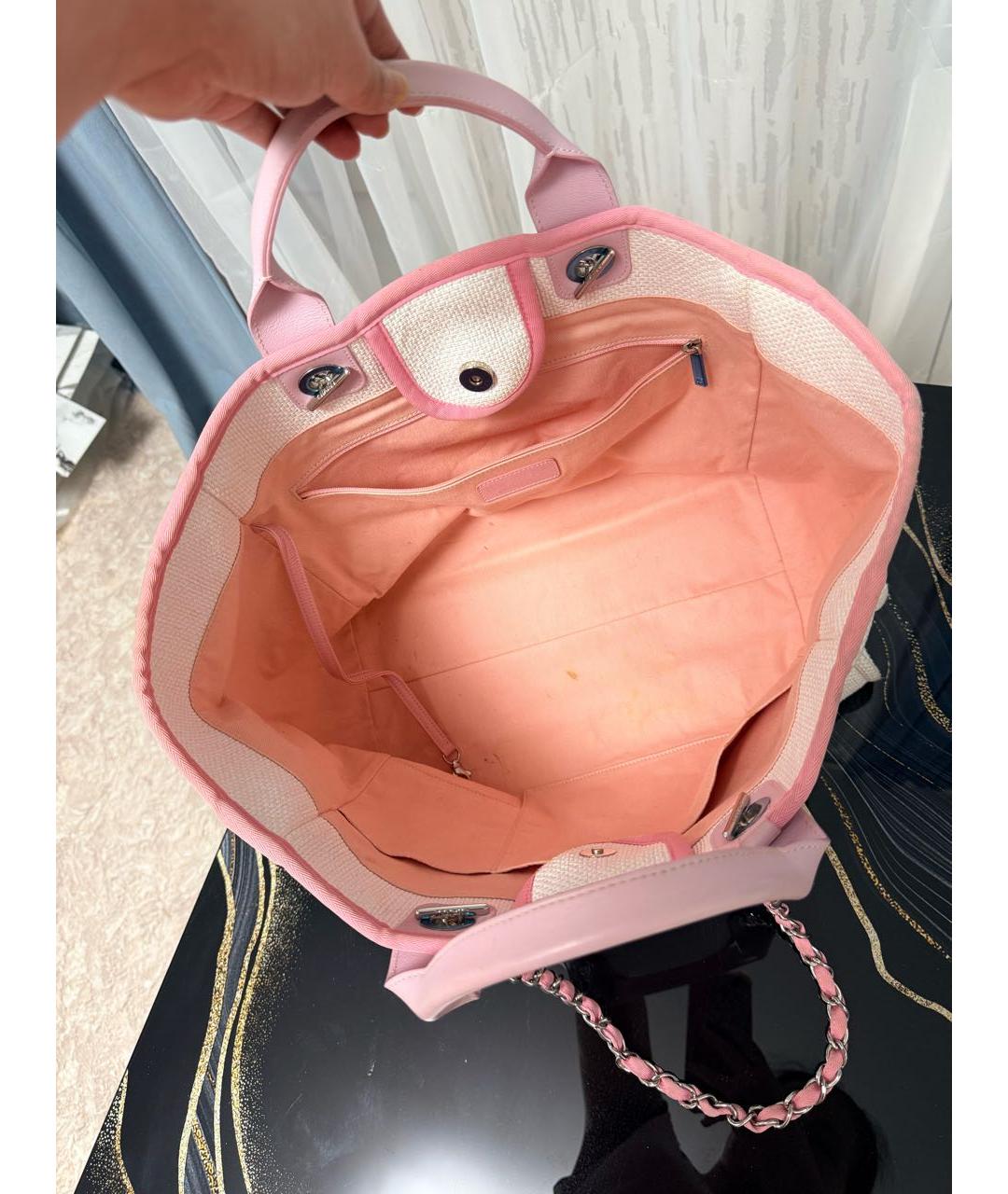 CHANEL Белая твидовая сумка тоут, фото 4